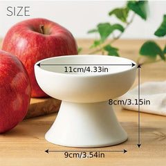 Elevated Ceramic Cat Bowl Inclined Food Water Neck Protection Indoor Cats
