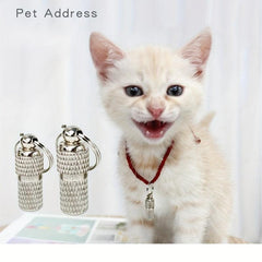 Personalized Pet ID Tag Anti Lost Barrel Tube Collar