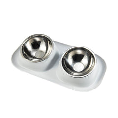 Double Pet Bowls Detachable Stainless Steel Dog Bowls Tilted Dog Feeder Station