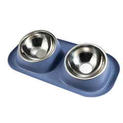 Double Pet Bowls Detachable Stainless Steel Dog Bowls Tilted Dog Feeder Station