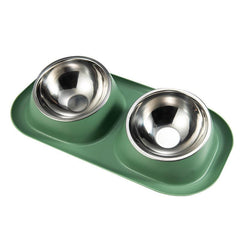 Double Pet Bowls Detachable Stainless Steel Dog Bowls Tilted Dog Feeder Station