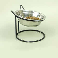 Stainless Steel Elevated Cat Bowls with Metal Stand