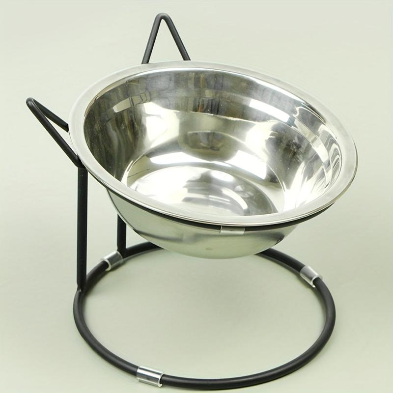Stainless Steel Elevated Cat Bowls with Metal Stand