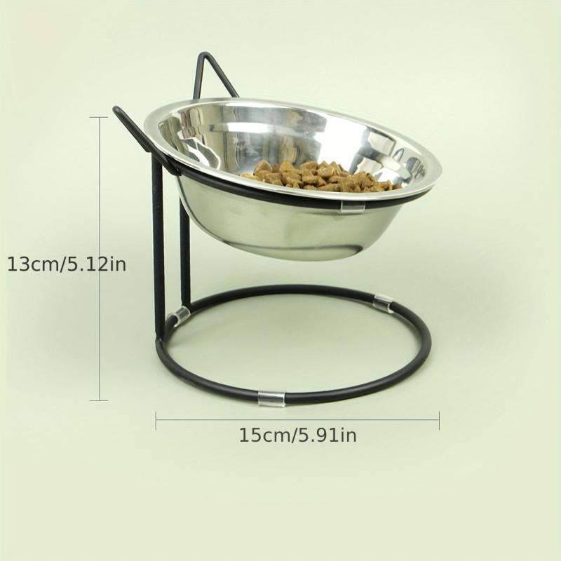 Stainless Steel Elevated Cat Bowls with Metal Stand