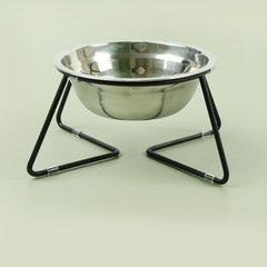 Elevated Pet Dog Bowl Stainless Steel Feeding Basin