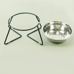 Elevated Pet Dog Bowl Stainless Steel Feeding Basin