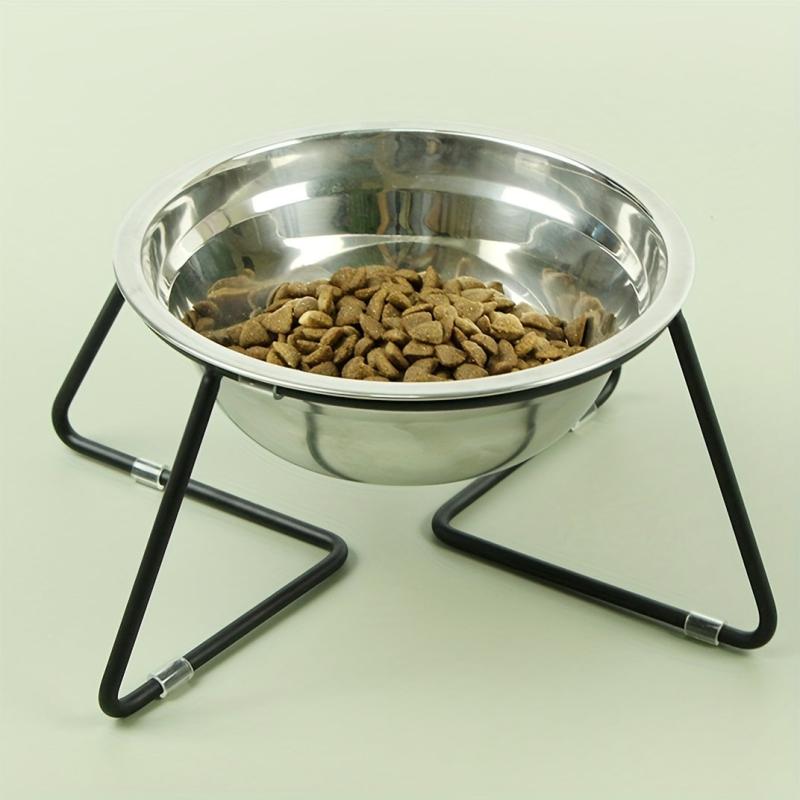 Elevated Pet Dog Bowl Stainless Steel Feeding Basin