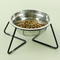 Elevated Pet Dog Bowl Stainless Steel Feeding Basin