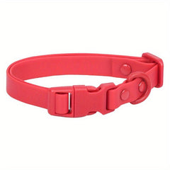 Adjustable Durable Dog Collar Soft Rubber Webbing Waterproof Easy to Clean