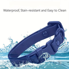 Adjustable Durable Dog Collar Soft Rubber Webbing Waterproof Easy to Clean
