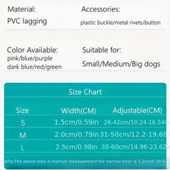 Adjustable Durable Dog Collar Soft Rubber Webbing Waterproof Easy to Clean
