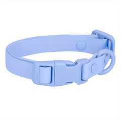 Adjustable Durable Dog Collar Soft Rubber Webbing Waterproof Easy to Clean