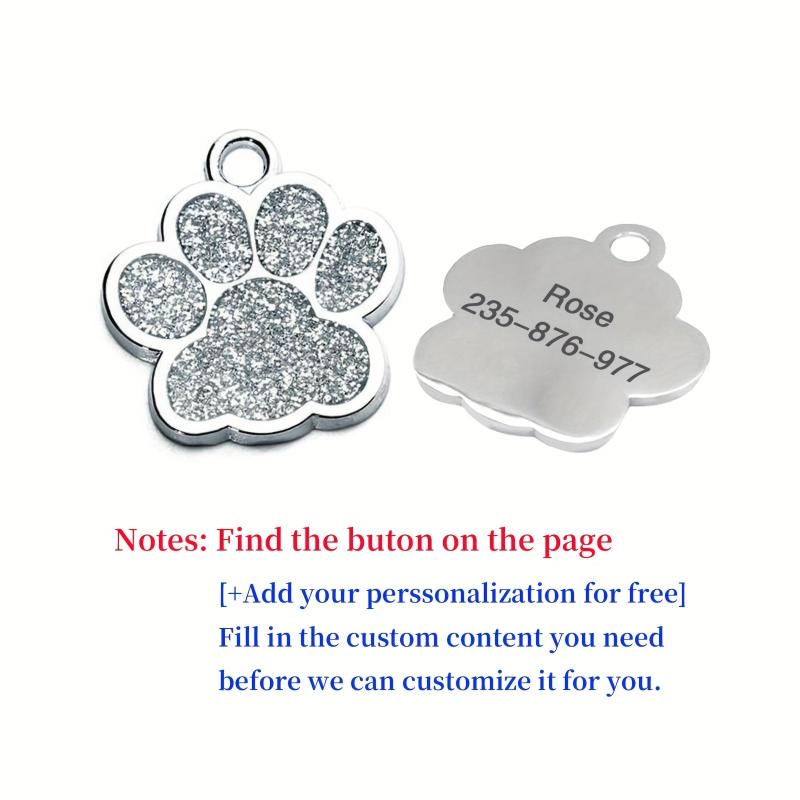 Custom Silvery Gray Pet ID Tag - Unique Gift for Cats & Small Dogs