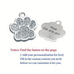 Custom Silvery Gray Pet ID Tag - Unique Gift for Cats & Small Dogs