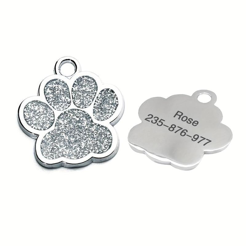 Custom Silvery Gray Pet ID Tag - Unique Gift for Cats & Small Dogs