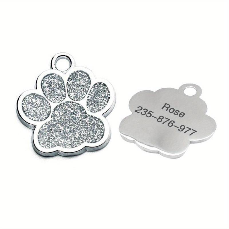 Custom Silvery Gray Pet ID Tag - Unique Gift for Cats & Small Dogs
