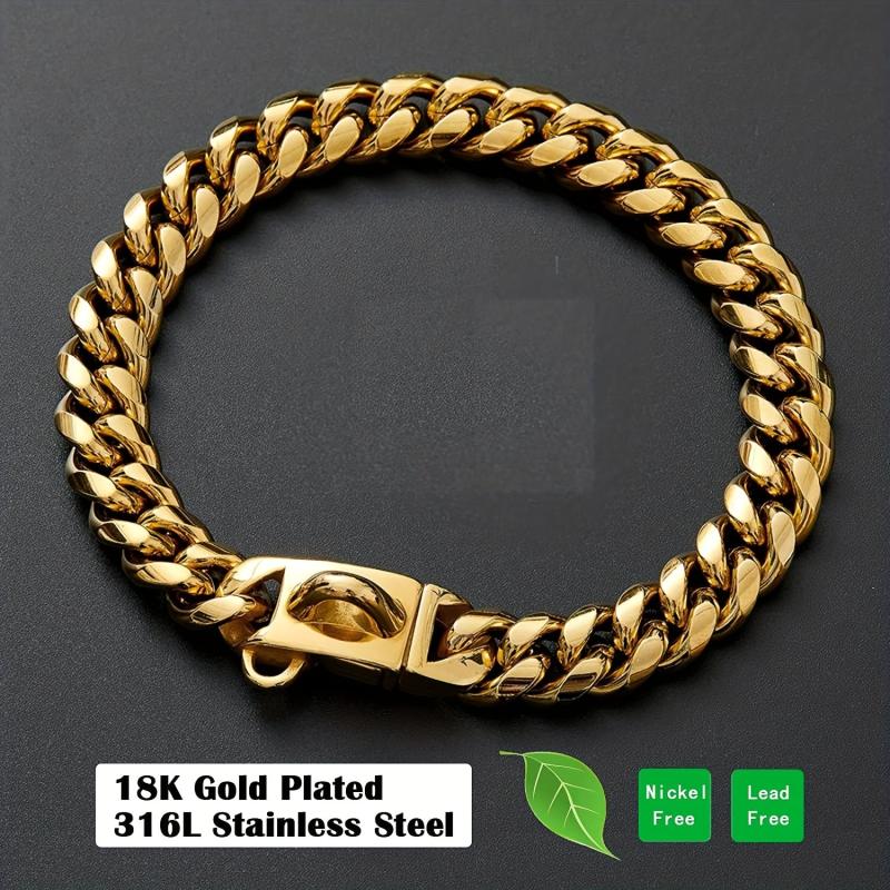 Stainless Steel Dog Collar Safety Lock Chain Collar for Small Medium Large Dogs