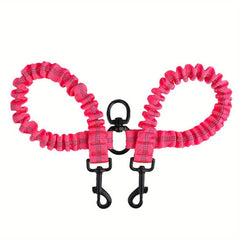 Shock Absorbing Dual Reflective Dog Leash for Two Dogs
