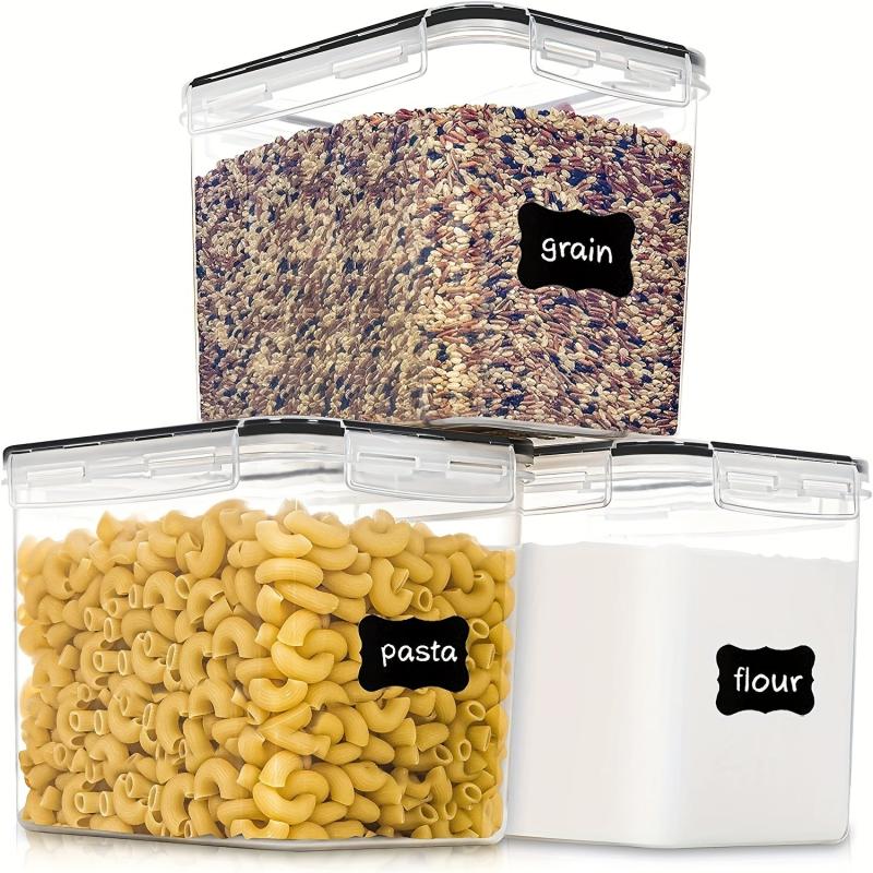 3pcs Airtight Pet Food Storage Containers 3 6L Capacity