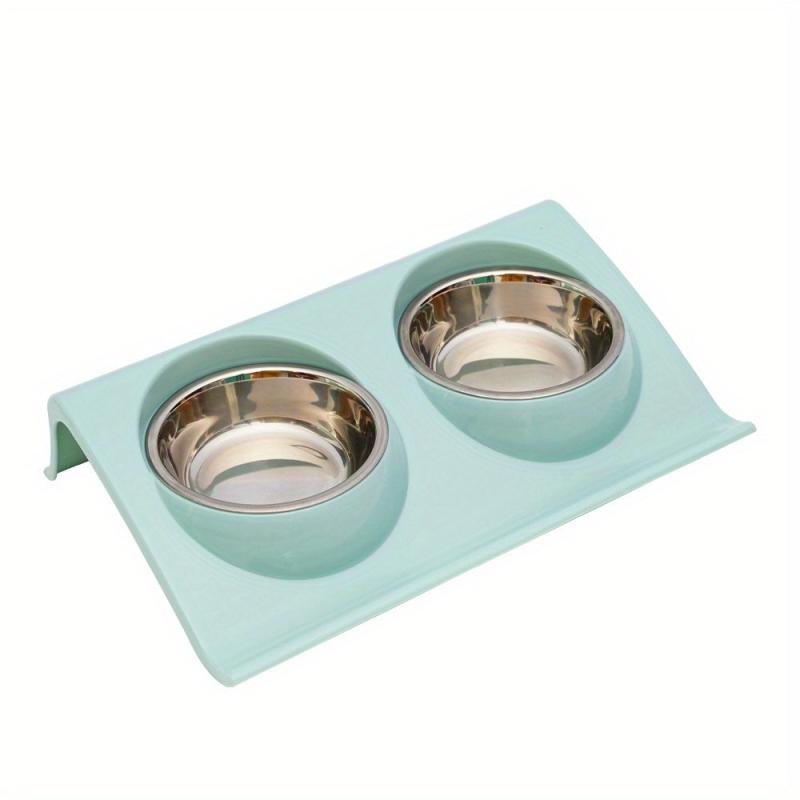 Stainless Steel Double Pet Bowl for Dogs and Cats Non Slip Base