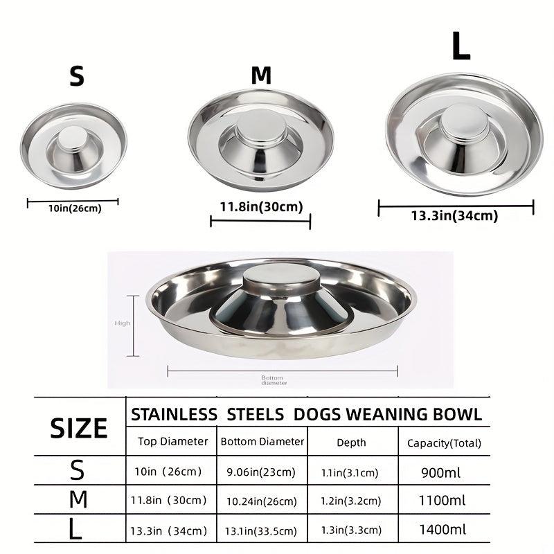 Stainless Steel Slow Feeder Dog Bowl for Healthy Eating