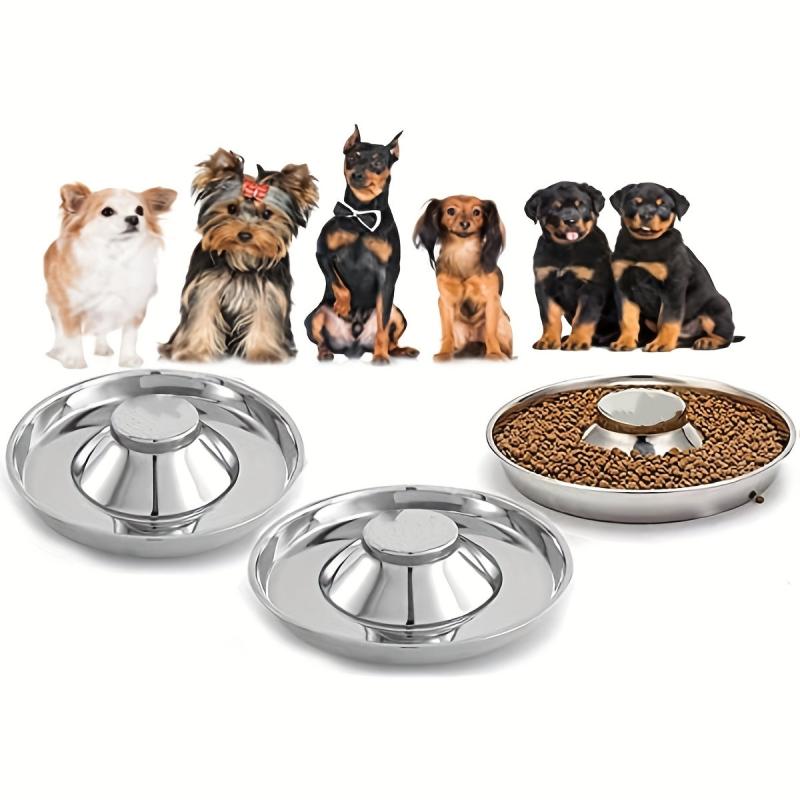 Stainless Steel Slow Feeder Dog Bowl for Healthy Eating