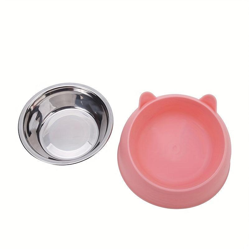 100ml Stainless Steel Elevated Dog Inclined Bowl