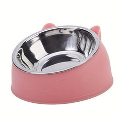 100ml Stainless Steel Elevated Dog Inclined Bowl