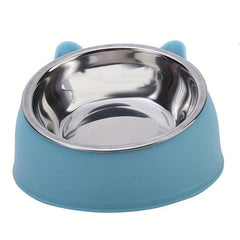 100ml Stainless Steel Elevated Dog Inclined Bowl