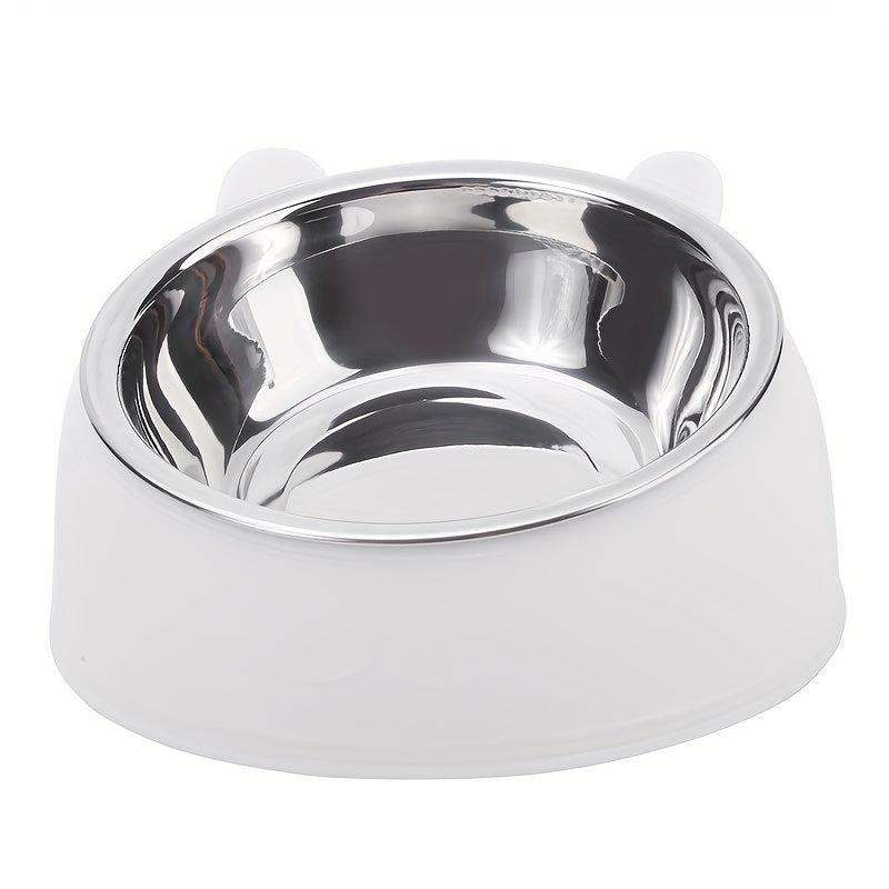 100ml Stainless Steel Elevated Dog Inclined Bowl