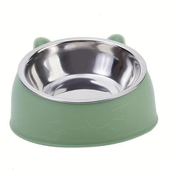 100ml Stainless Steel Elevated Dog Inclined Bowl