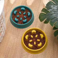 Slow Feeder & Water Bowl Set for Pets - Promotes Healthy Eating & Hydration