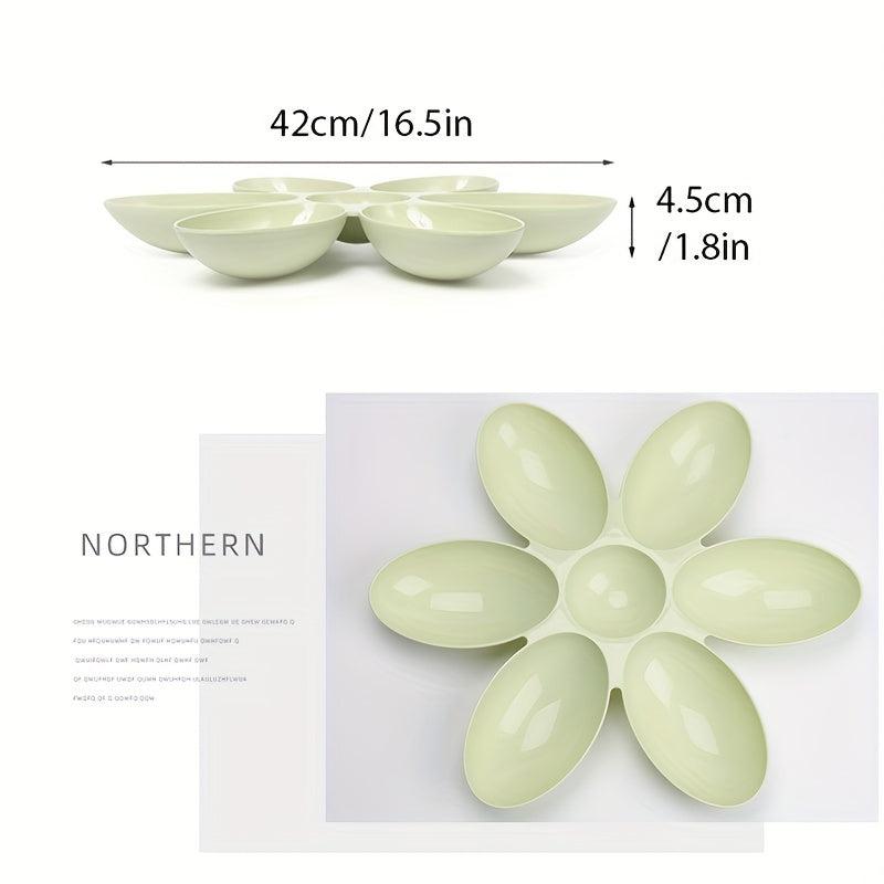 Creative Petal Shaped Plastic Cat Bowl Cat Food Water Dishes