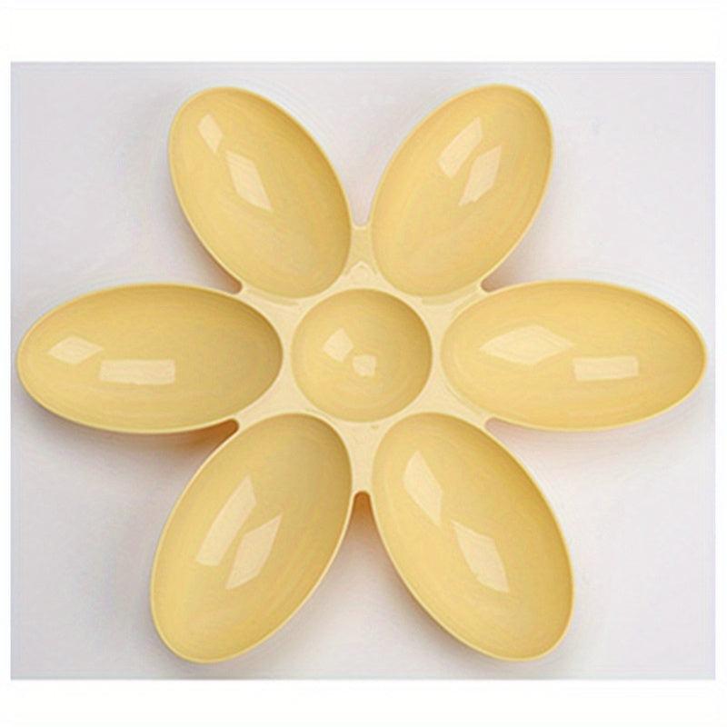 Creative Petal Shaped Plastic Cat Bowl Cat Food Water Dishes