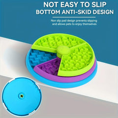 Slow Feeder Dog Bowl Three Layer No Spill Anti Choking Rotating Bowl