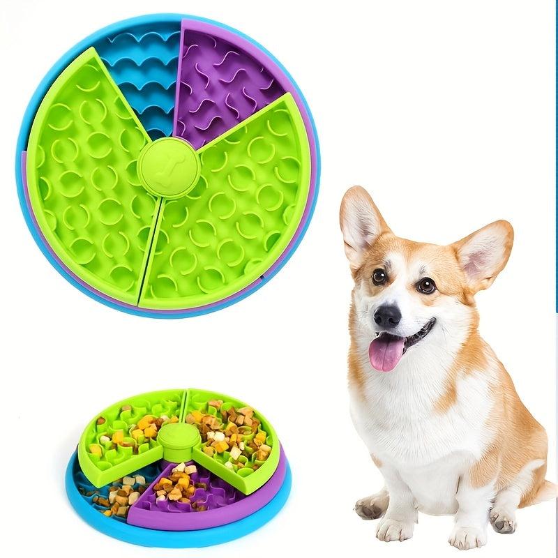 Slow Feeder Dog Bowl Three Layer No Spill Anti Choking Rotating Bowl
