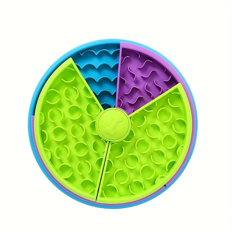 Slow Feeder Dog Bowl Three Layer No Spill Anti Choking Rotating Bowl