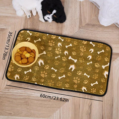 Non Slip Waterproof Pet Food Mat - Perfect for Cats and Dogs