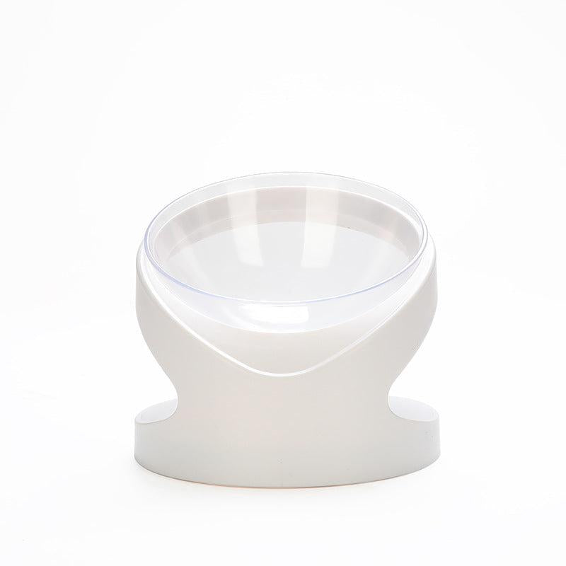 Elevated Transparent Cat Food Bowl with Slanted Stand for Healthy Eating
