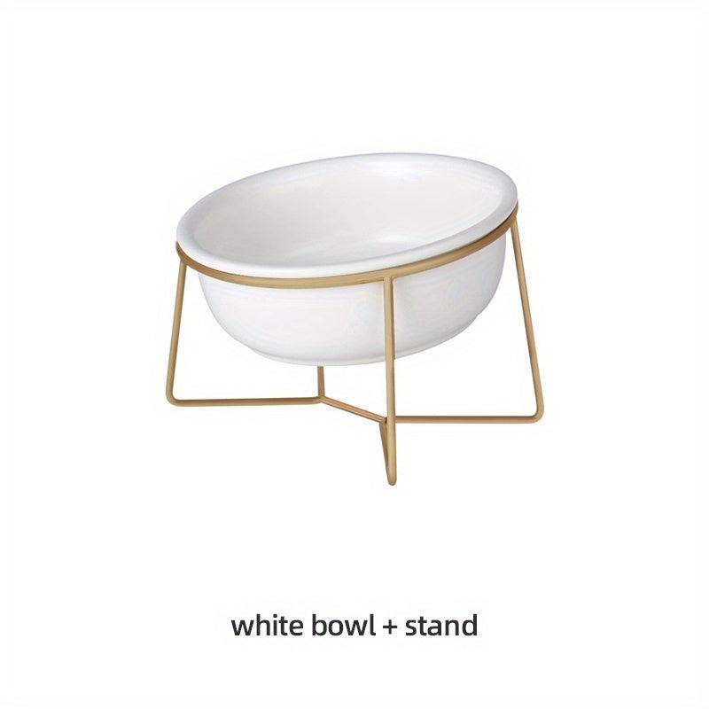 Elevated Ceramic Cat Bowl - Food & Water Pet Supplies