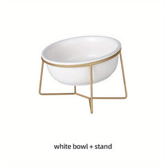 Elevated Ceramic Cat Bowl - Food & Water Pet Supplies