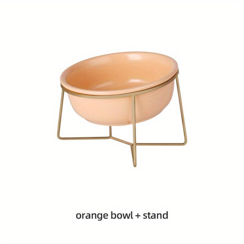 Elevated Ceramic Cat Bowl - Food & Water Pet Supplies