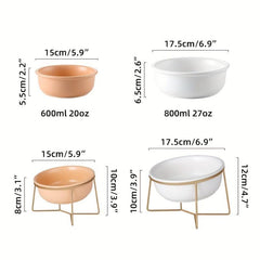 Elevated Ceramic Cat Bowl - Food & Water Pet Supplies