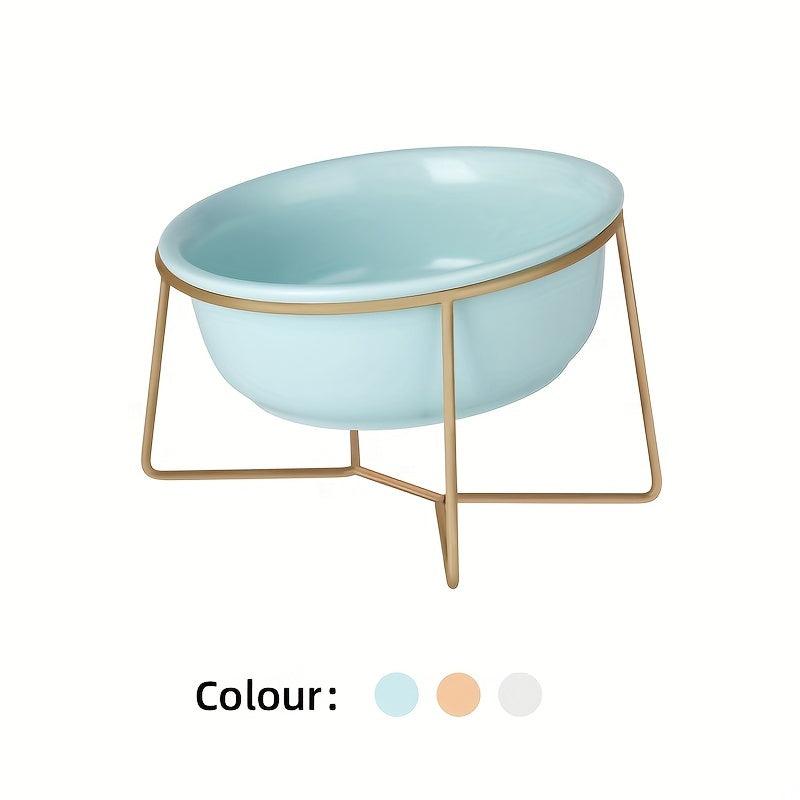 Elevated Ceramic Cat Bowl - Food & Water Pet Supplies