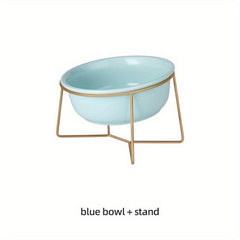 Elevated Ceramic Cat Bowl - Food & Water Pet Supplies