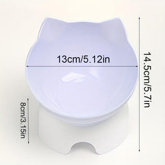 Cat Ear Shape Pet Feeding Bowl - Neck Protection & Healthy Eating