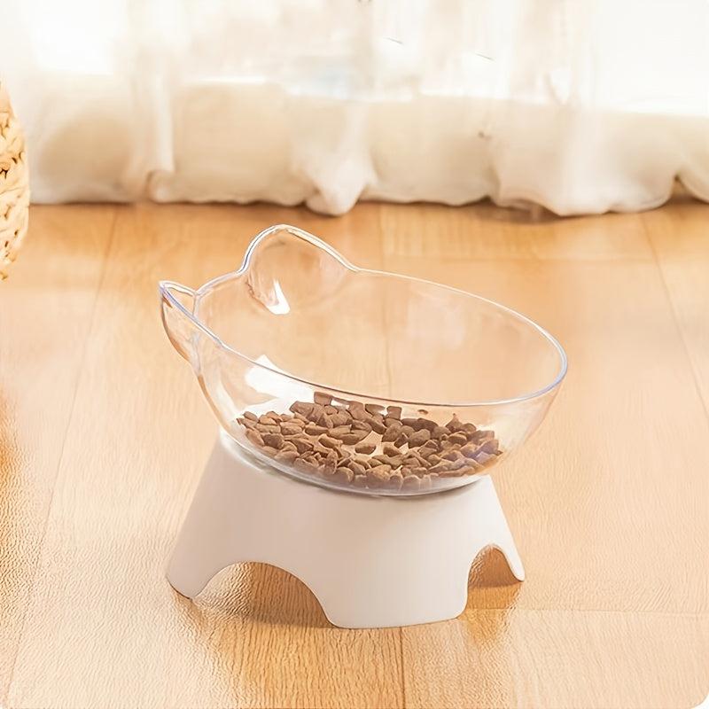 Cat Ear Shape Pet Feeding Bowl - Neck Protection & Healthy Eating
