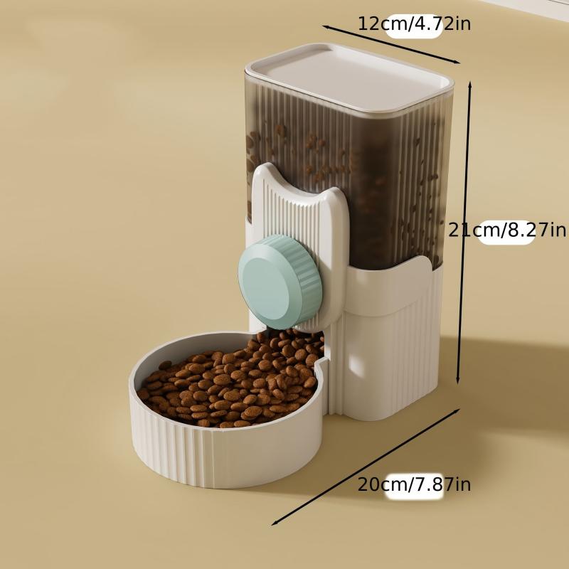 Hanging Auto Cat Food & Water Dispenser Gravity Pet Feeder & Waterer