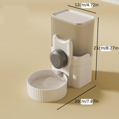Hanging Auto Cat Food & Water Dispenser Gravity Pet Feeder & Waterer