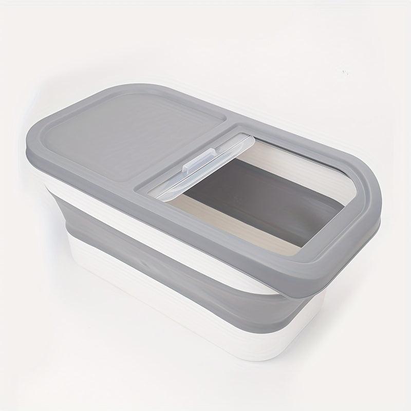 Large Foldable Pet Food Storage Bucket, Moisture Proof Container